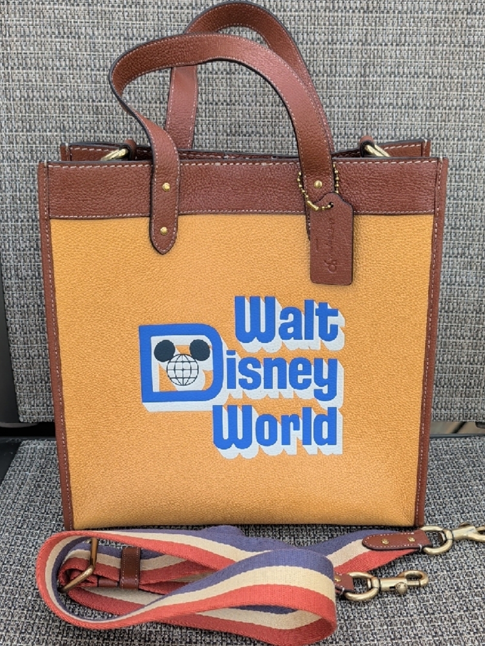 Coach x Disney WDW 50th Anniversary Field Tote With Crossbody Strap (C8551) EUC